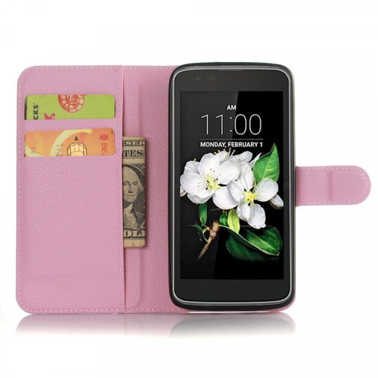 Чехол с визитницей для LG K7 (розовый)