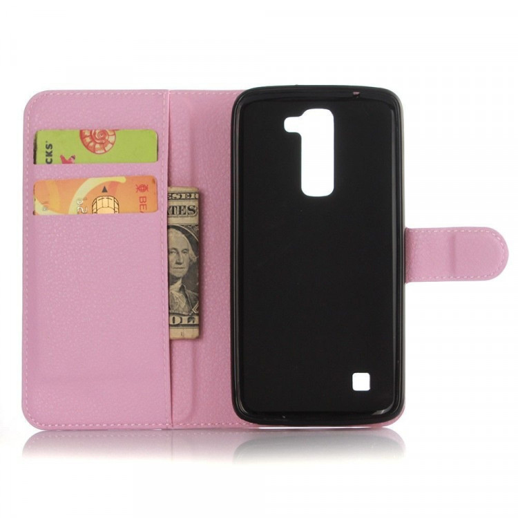 Чехол с визитницей для LG K7 (розовый)