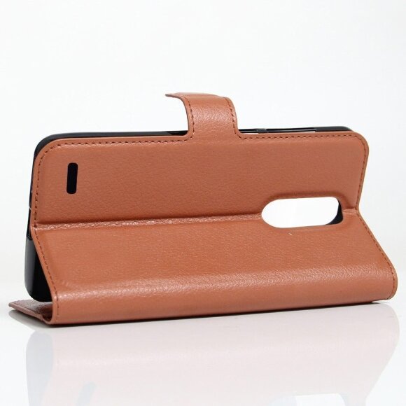 Чехол с визитницей для LG K10 (2017) M250 (коричневый)