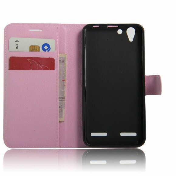 Чехол с визитницей для Lenovo Vibe K5 / K5 Plus (розовый) Чехол с визитницей для Lenovo Vibe K5 / K5 Plus (розовый)