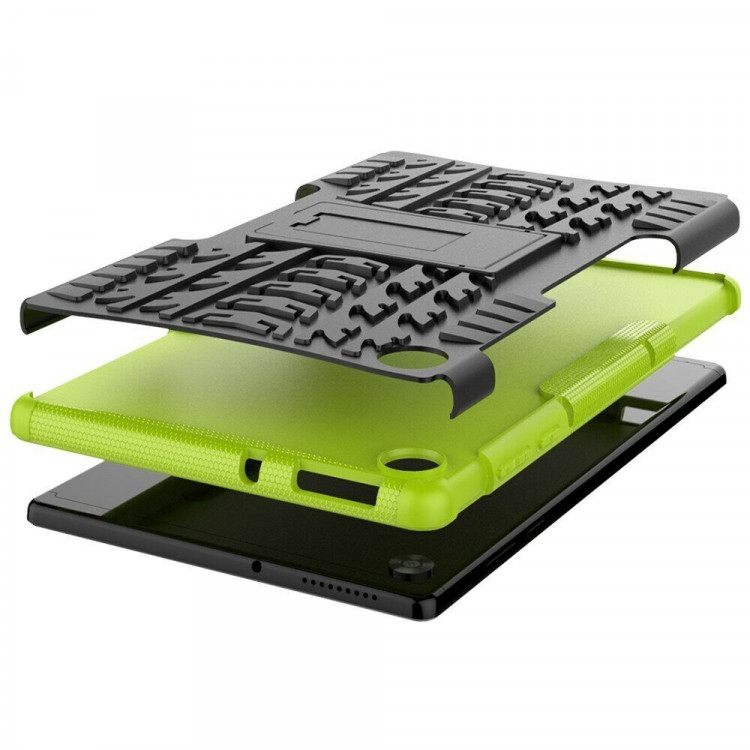 Чехол Hybrid Armor для Lenovo Tab M10 HD, Tab M10 HD Gen 2, TB-X306 (черный + зеленый)