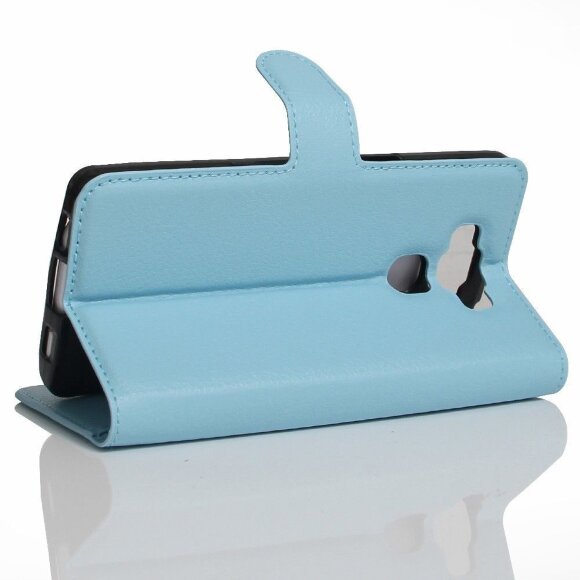 Чехол с визитницей Asus модели Zenfone 3 Max ZC553KL (голубой) Чехол с визитницей Asus модели Zenfone 3 Max ZC553KL (голубой)