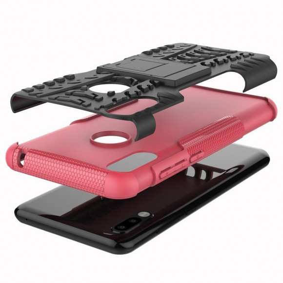 Чехол Hybrid Armor для ASUS Zenfone Max Pro (M2) ZB631KL (черный + розовый) Чехол Hybrid Armor для ASUS Zenfone Max Pro (M2) ZB631KL (черный + розовый)