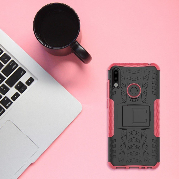 Чехол Hybrid Armor для ASUS Zenfone Max Pro (M2) ZB631KL (черный + розовый) Чехол Hybrid Armor для ASUS Zenfone Max Pro (M2) ZB631KL (черный + розовый)