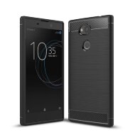Чехол-накладка Carbon Fibre для Sony Xperia L2 (черный)