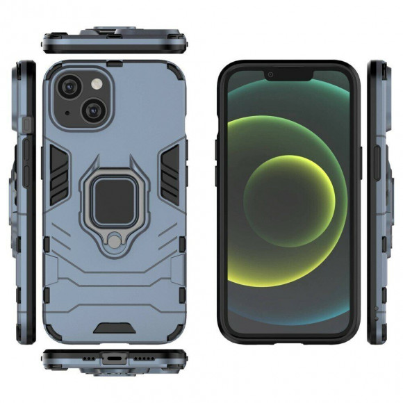 Чехол Armor Ring Holder для iPhone 14 (темно-синий) Чехол Armor Ring Holder для iPhone 14 (темно-синий)