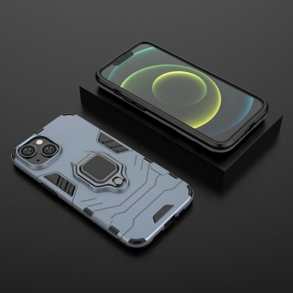 Чехол Armor Ring Holder для iPhone 14 (темно-синий) Чехол Armor Ring Holder для iPhone 14 (темно-синий)