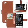 Чехол с визитницей для ZTE Blade A610 (коричневый)
