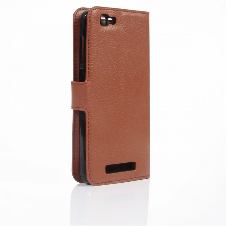 Чехол с визитницей для ZTE Blade A610 (коричневый)