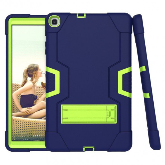 Гибридный TPU чехол для Samsung Galaxy Tab A 10.1 (2019) SM-T510 / SM-T515 (темно-синий + зеленый) Гибридный TPU чехол для Samsung Galaxy Tab A 10.1 (2019) SM-T510 / SM-T515 (темно-синий + зеленый)