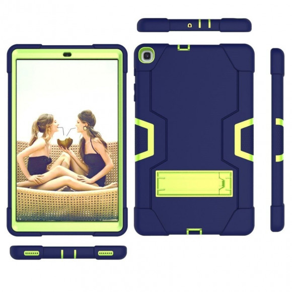 Гибридный TPU чехол для Samsung Galaxy Tab A 10.1 (2019) SM-T510 / SM-T515 (темно-синий + зеленый) Гибридный TPU чехол для Samsung Galaxy Tab A 10.1 (2019) SM-T510 / SM-T515 (темно-синий + зеленый)