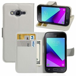 Чехол с визитницей для Samsung Galaxy J1 mini Prime (белый)
