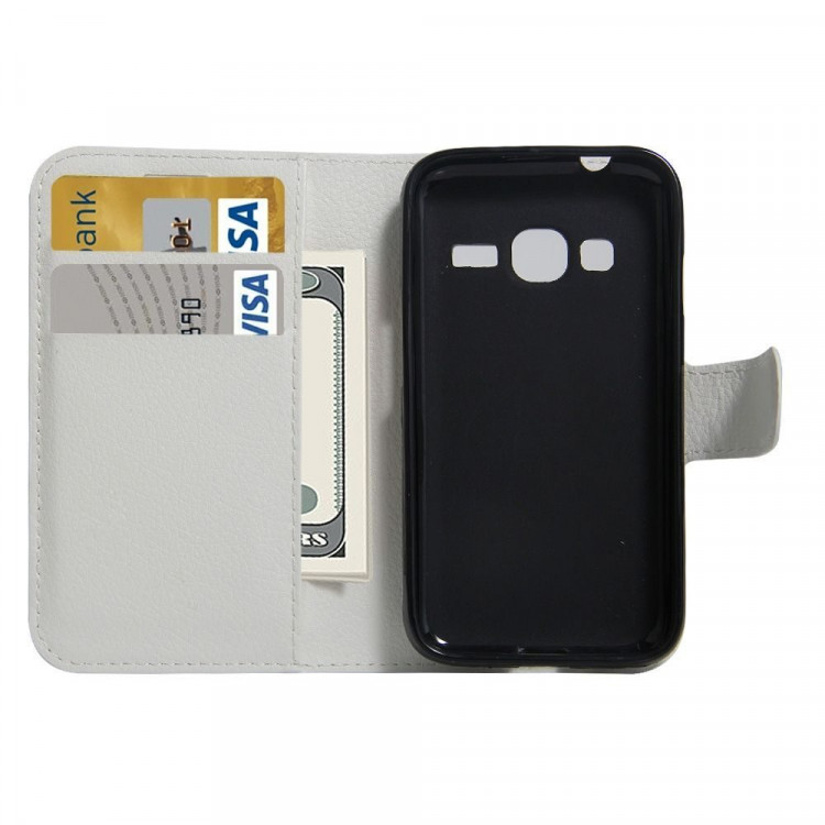 Чехол с визитницей для Samsung Galaxy J1 mini Prime (белый)