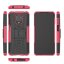 Чехол Hybrid Armor для Redmi Note 9S / Note 9 Pro / Note 9 Pro Max (черный + розовый)