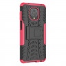 Чехол Hybrid Armor для Redmi Note 9S / Note 9 Pro / Note 9 Pro Max (черный + розовый)