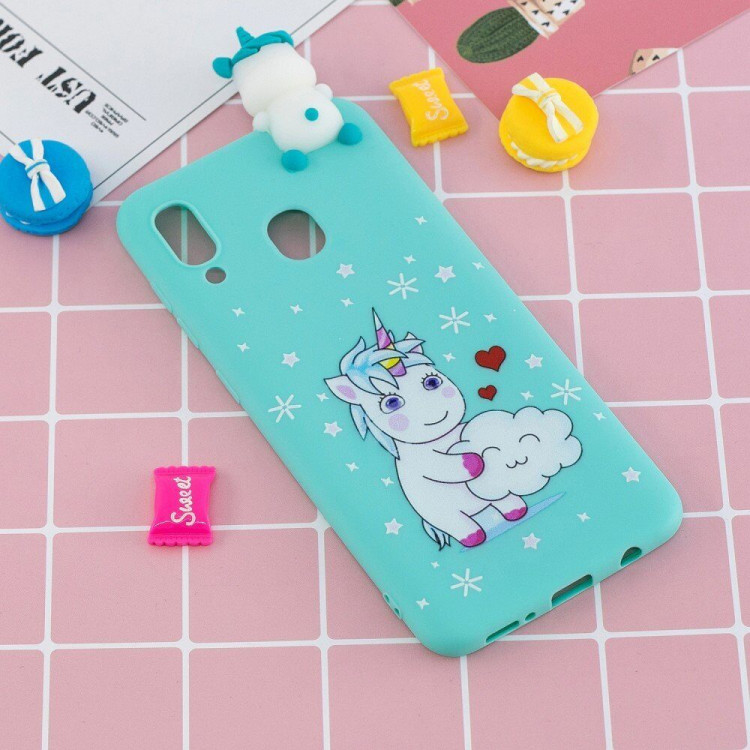 Силиконовый чехол 3D для Samsung Galaxy A30 / Galaxy A20 (Unicorn)