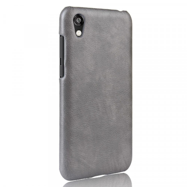 Кожаная накладка-чехол для Huawei Y5 (2019) / Honor 8S (серый)