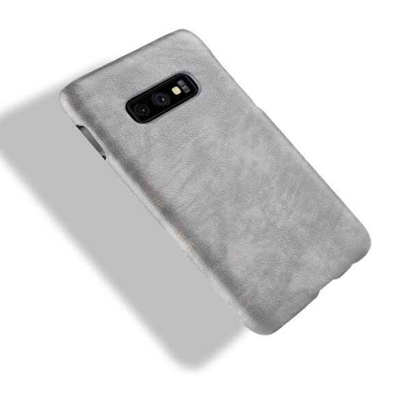 Кожаная накладка-чехол Litchi Texture для Samsung Galaxy S10e (серый) Кожаная накладка-чехол Litchi Texture для Samsung Galaxy S10e (серый)