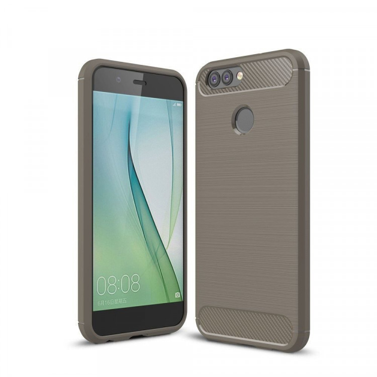 Чехол-накладка Carbon Fibre для Huawei Nova 2 (серый)
