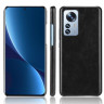 Кожаная накладка-чехол для Xiaomi 12 / Xiaomi 12X / Xiaomi 12S (черный)