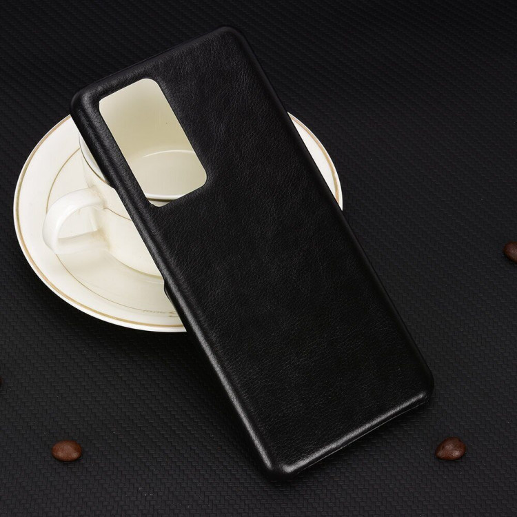 Кожаная накладка-чехол для Xiaomi 12 / Xiaomi 12X / Xiaomi 12S (черный)