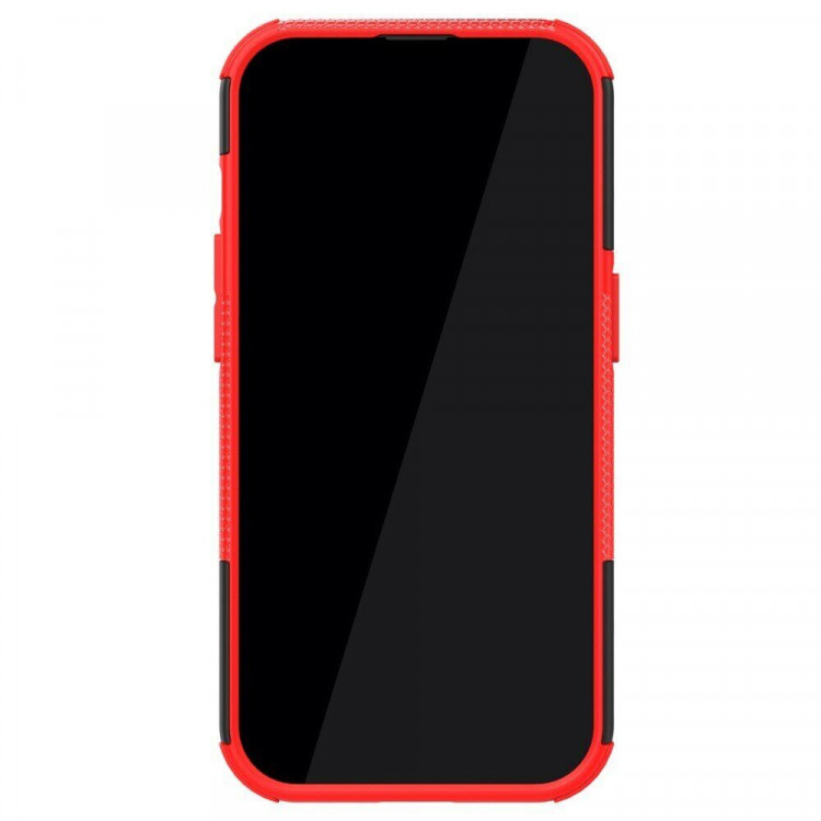 Чехол Hybrid Armor для iPhone 14 Pro Max (черный + красный)