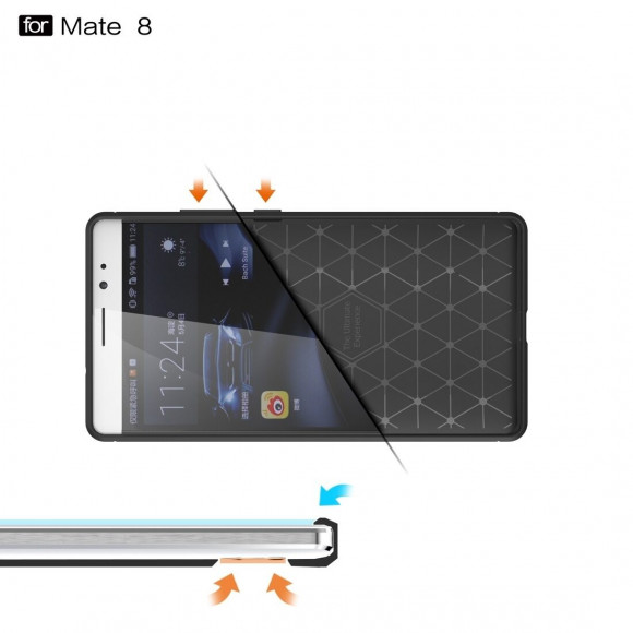 Чехол-накладка Carbon Fibre для Huawei Mate 8 (черный)