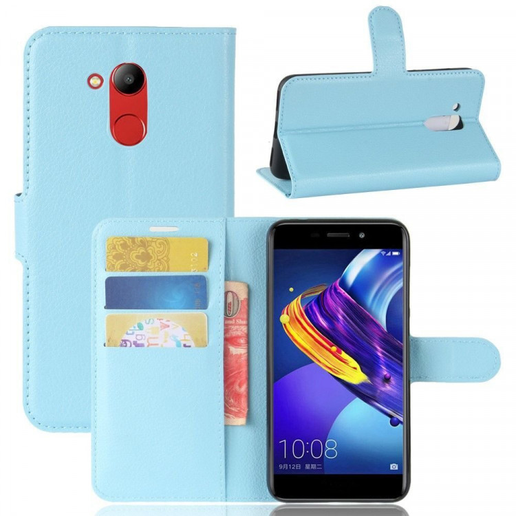 Чехол с визитницей для Huawei Honor 6C Pro / V9 Play (голубой)