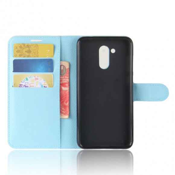 Чехол с визитницей для Huawei Honor 6C Pro / V9 Play (голубой) Чехол с визитницей для Huawei Honor 6C Pro / V9 Play (голубой)