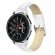 Кожаный ремешок Crocodile Texture для Samsung Gear Sport / Gear S2 Classic / Galaxy Watch 42мм / Watch Active / Watch 3 (41мм) / Watch4 (белый)