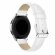 Кожаный ремешок Crocodile Texture для Samsung Gear Sport / Gear S2 Classic / Galaxy Watch 42мм / Watch Active / Watch 3 (41мм) / Watch4 (белый)