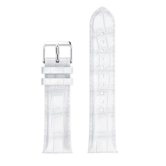 Кожаный ремешок Crocodile Texture для Samsung Gear Sport / Gear S2 Classic / Galaxy Watch 42мм / Watch Active / Watch 3 (41мм) / Watch4 (белый) Кожаный ремешок Crocodile Texture для Samsung Gear Sport / Gear S2 Classic / Galaxy Watch 42мм / Watch Active / Watch 3 (41мм) / Watch4 (белый)