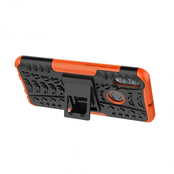 Чехол Hybrid Armor для Huawei Honor 10 Lite / P Smart (2019)  (черный + оранжевый) Чехол Hybrid Armor для Huawei Honor 10 Lite / P Smart (2019)  (черный + оранжевый)