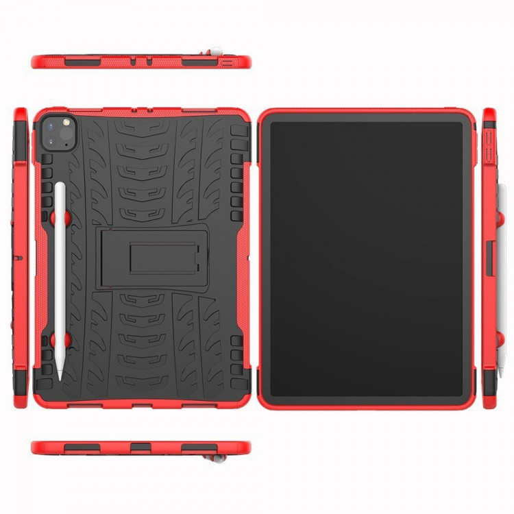 Чехол на iPad Pro 11 (2022, 2021, 2020) (черный + красный)