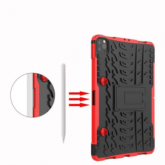 Чехол на iPad Pro 11 (2022, 2021, 2020) (черный + красный)