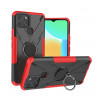 Чехол Armor Shockproof Ring Holder для Infinix Smart 6 (черный + красный)