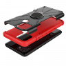 Чехол Armor Shockproof Ring Holder для Infinix Smart 6 (черный + красный)