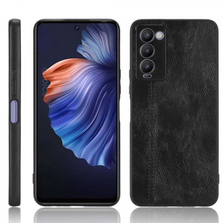 Чехол из экокожи для Tecno Camon 18 / Camon 18 P (черный)