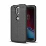 Чехол-накладка Litchi Grain для Motorola Moto G4 / G4 Plus (черный)