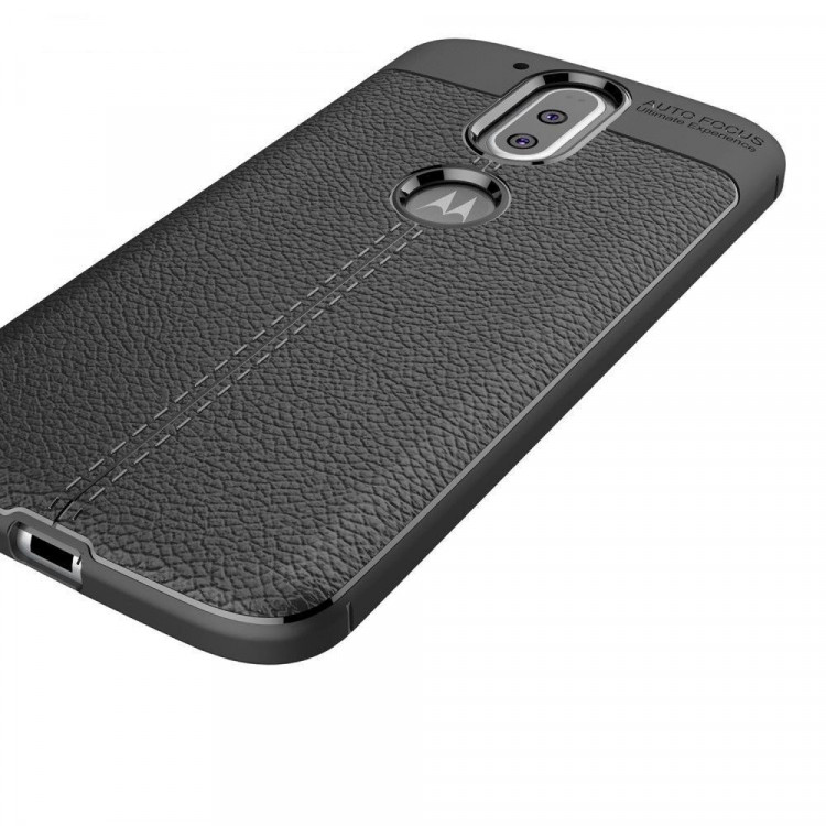Чехол-накладка Litchi Grain для Motorola Moto G4 / G4 Plus (черный)