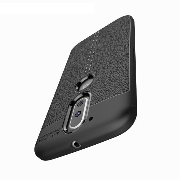 Чехол-накладка Litchi Grain для Motorola Moto G4 / G4 Plus (черный)