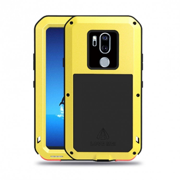 Гибридный чехол LOVE MEI для LG G7 ThinQ / LG G7 (желтый)