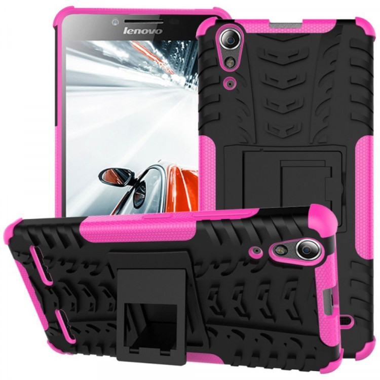 Чехол Hybrid Armor для Lenovo A6000 (черный + розовый)