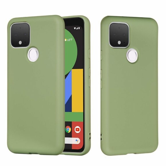 Силиконовый чехол Mobile Shell для Google Pixel 5 (зеленый)