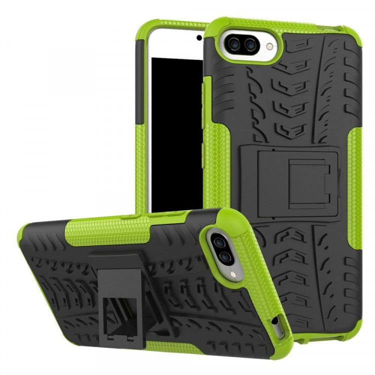 Чехол Hybrid Armor для Asus Zenfone 4 Max ZC554KL (черный + зеленый)