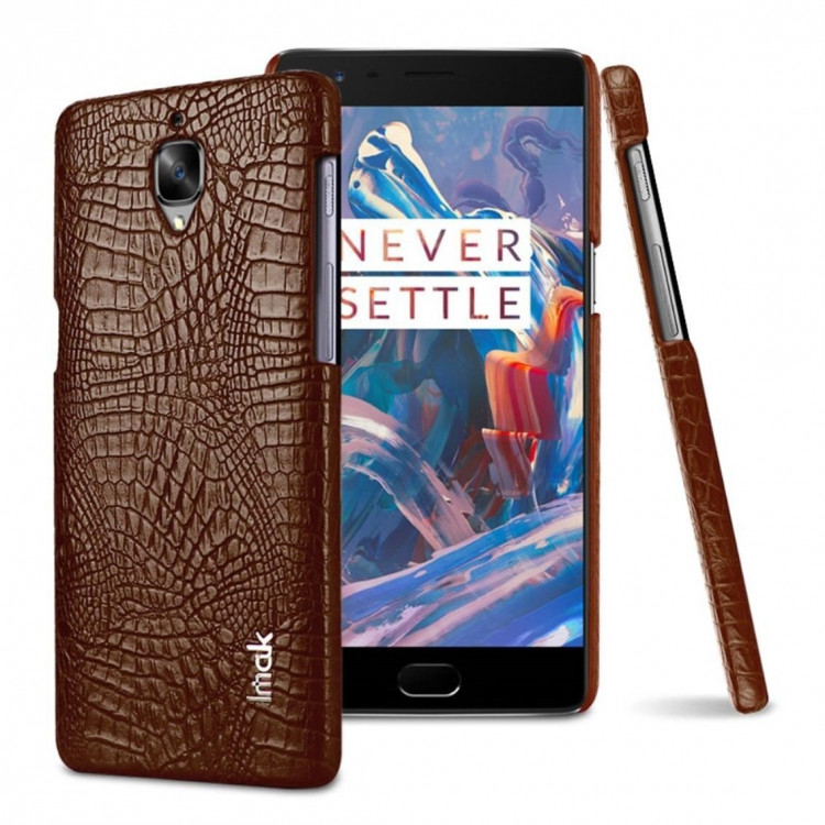 Чехол-накладка iMak Ruiyi Crocodile для OnePlus 3 / OnePlus 3T (коричневый)