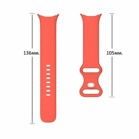 Силиконовый ремешок для Google Pixel Watch - Size Large (красный) Силиконовый ремешок для Google Pixel Watch - Size Large (красный)