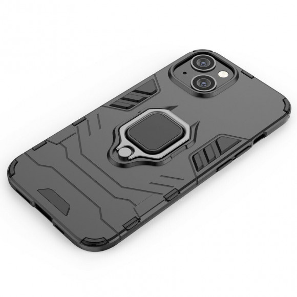 Чехол Armor Ring Holder для iPhone 14 (черный) Чехол Armor Ring Holder для iPhone 14 (черный)
