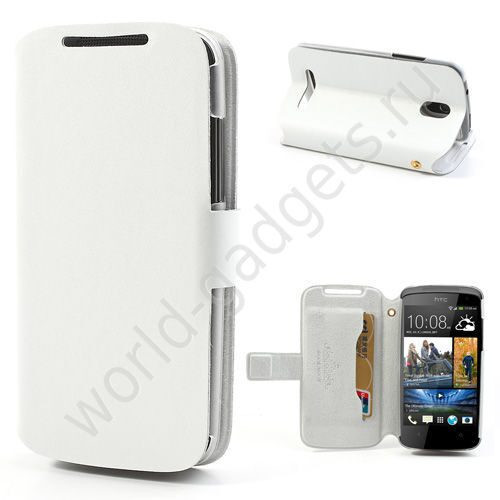 Горизонтальный чехол для HTC Desire 500 (белый)