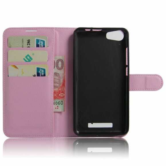 Чехол с визитницей для DOOGEE Y200 (розовый) Чехол с визитницей для DOOGEE Y200 (розовый)